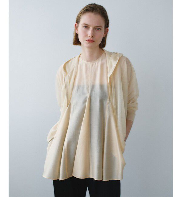 BEIGE,「SIDERITE / シアージップフーディーニット」|ニット・セーター|