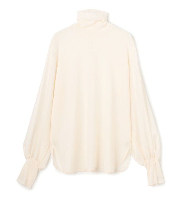 BEIGE,「MOYE / ニットドッキング ロングスリーブブラウス」|シャツ・ブラウス|