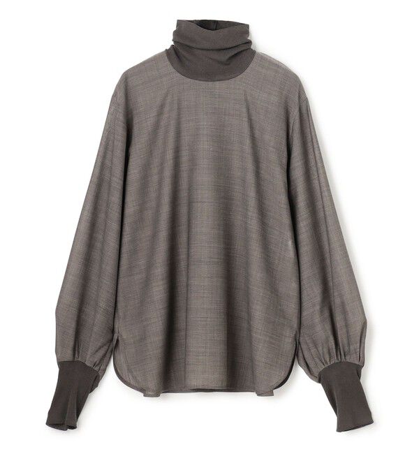 BEIGE,「MOYE / ニットドッキング ロングスリーブブラウス」|シャツ・ブラウス|