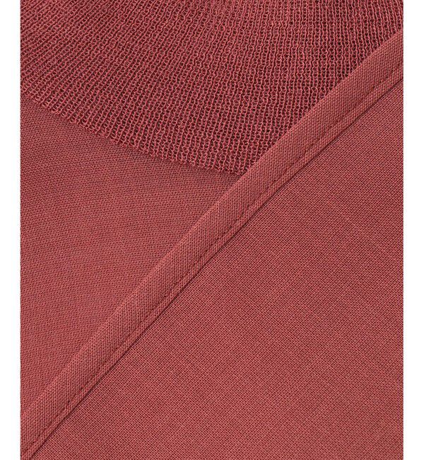 BEIGE,「MOYE / ニットドッキング ロングスリーブブラウス」|シャツ・ブラウス|