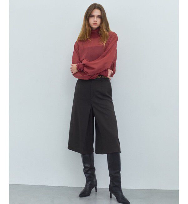BEIGE,「MOYE / ニットドッキング ロングスリーブブラウス」|シャツ・ブラウス|