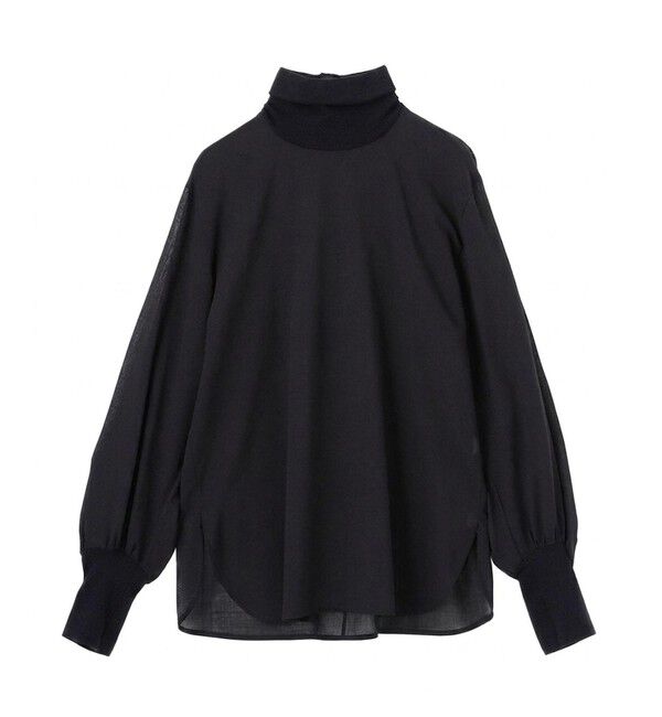 BEIGE,「MOYE / ニットドッキング ロングスリーブブラウス」|シャツ・ブラウス|