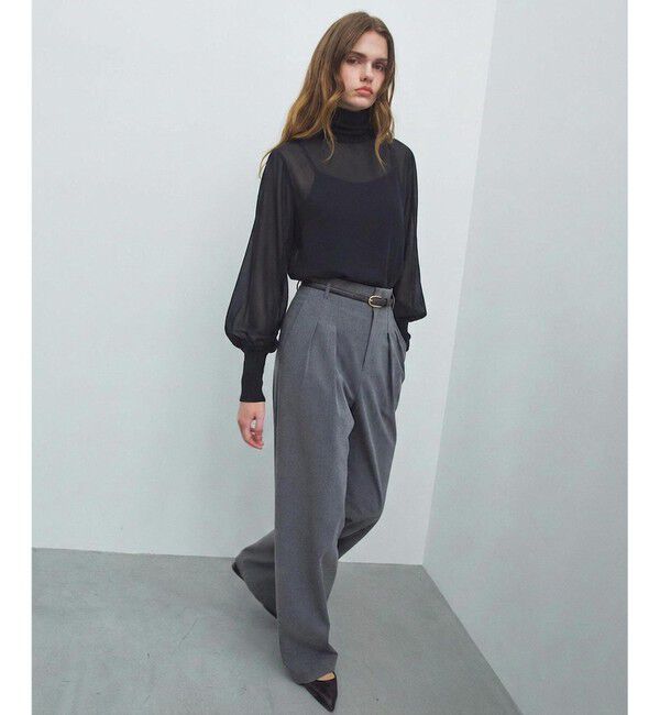 BEIGE,「MOYE / ニットドッキング ロングスリーブブラウス」|シャツ・ブラウス|