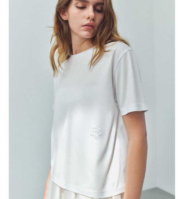 BEIGE,「COOKE / オリジナルロゴ刺繍Tシャツ」|Tシャツ・カットソー|
