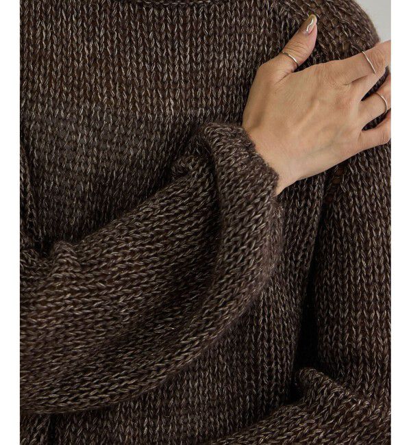 SALON adam et rope'「COTTON/YAC ラメ2WAYクロップドニットカーディガン」|カーディガン|