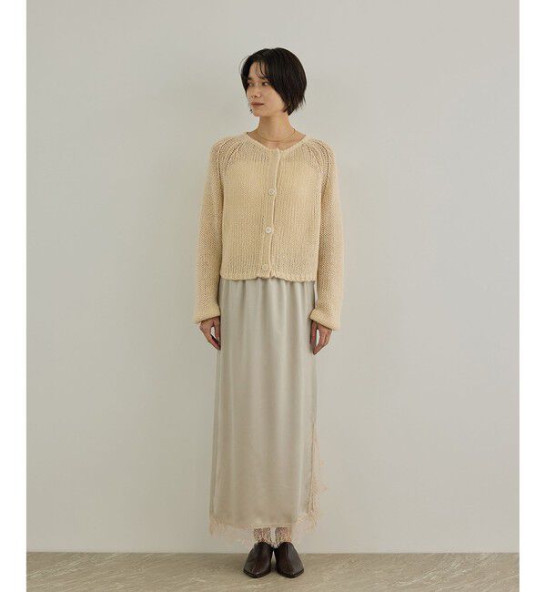 SALON adam et rope'「COTTON/YAC ラメ2WAYクロップドニットカーディガン」|カーディガン|