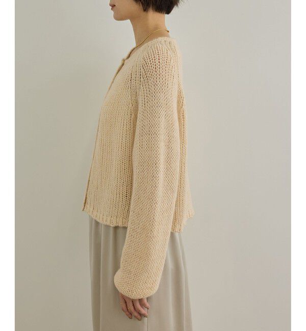SALON adam et rope'「COTTON/YAC ラメ2WAYクロップドニットカーディガン」|カーディガン|