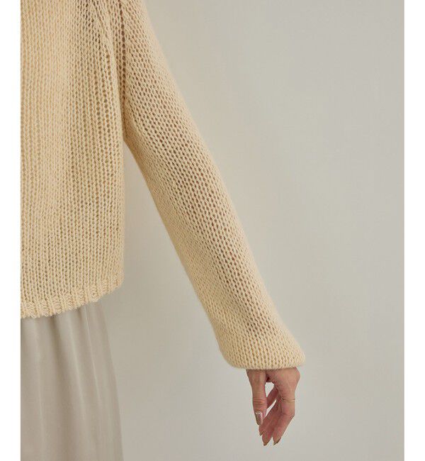 SALON adam et rope'「COTTON/YAC ラメ2WAYクロップドニットカーディガン」|カーディガン|