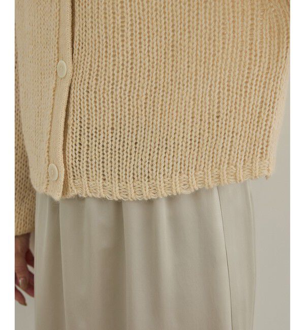 SALON adam et rope'「COTTON/YAC ラメ2WAYクロップドニットカーディガン」|カーディガン|