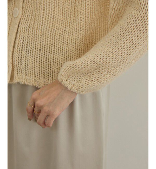 SALON adam et rope'「COTTON/YAC ラメ2WAYクロップドニットカーディガン」|カーディガン|