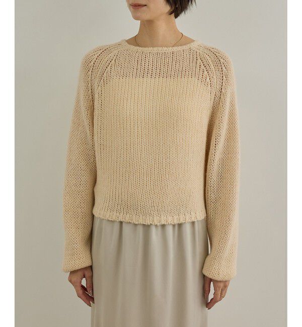 SALON adam et rope'「COTTON/YAC ラメ2WAYクロップドニットカーディガン」|カーディガン|