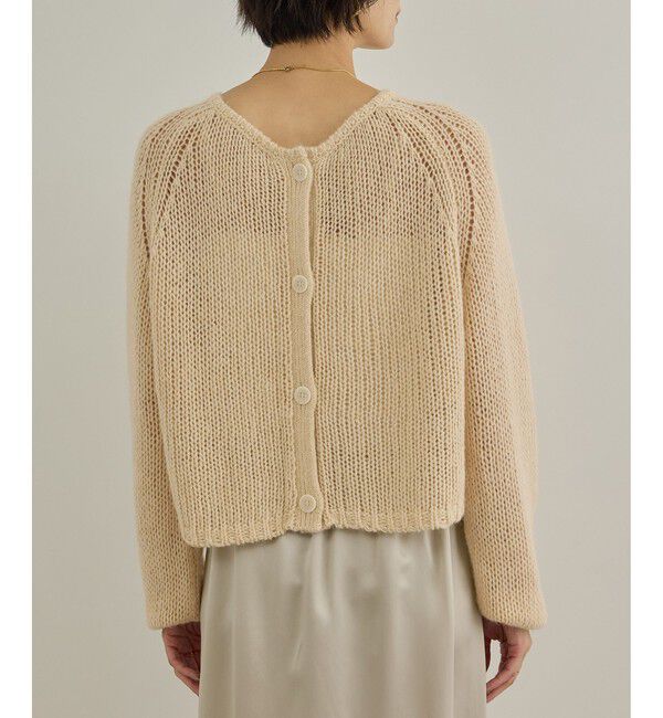 SALON adam et rope'「COTTON/YAC ラメ2WAYクロップドニットカーディガン」|カーディガン|