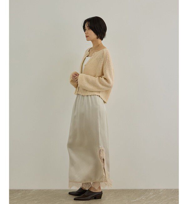 SALON adam et rope'「COTTON/YAC ラメ2WAYクロップドニットカーディガン」|カーディガン|
