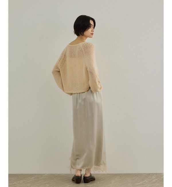 SALON adam et rope'「COTTON/YAC ラメ2WAYクロップドニットカーディガン」|カーディガン|