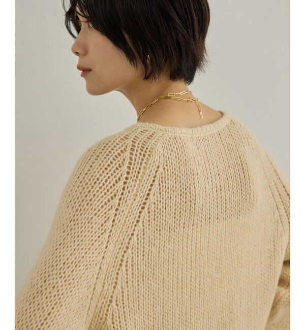 SALON adam et rope'「COTTON/YAC ラメ2WAYクロップドニットカーディガン」|カーディガン|