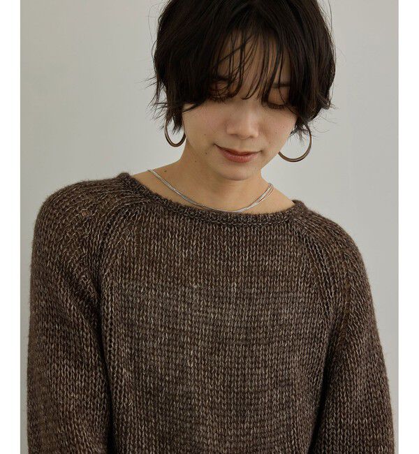 SALON adam et rope'「COTTON/YAC ラメ2WAYクロップドニットカーディガン」|カーディガン|