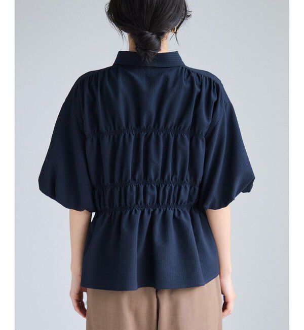 VIS「【夏トク価格】サッカーシャーリングバルーンシャツ」|シャツ・ブラウス|