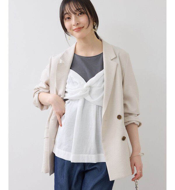 VIS「フロントリボンドッキングトップス/2WAY」|Tシャツ・カットソー|