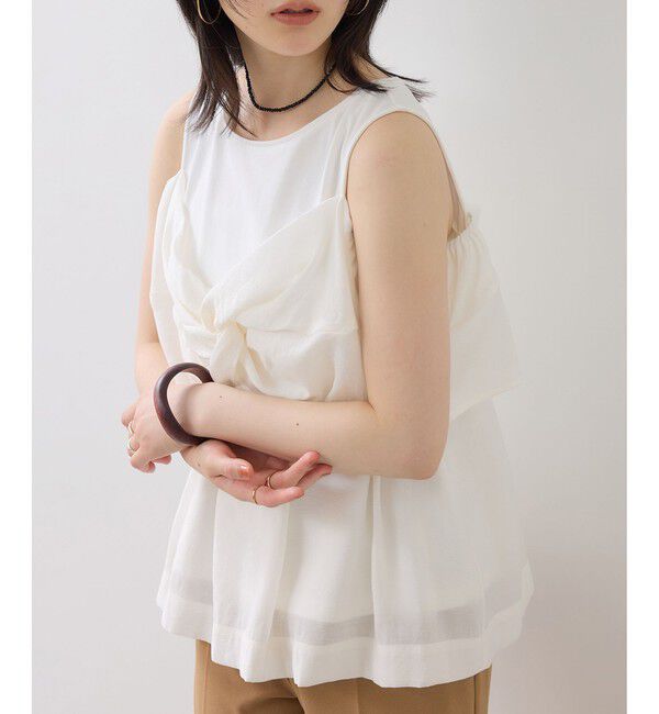 VIS「フロントリボンドッキングトップス/2WAY」|Tシャツ・カットソー|