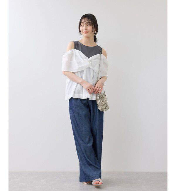 VIS「フロントリボンドッキングトップス/2WAY」|Tシャツ・カットソー|