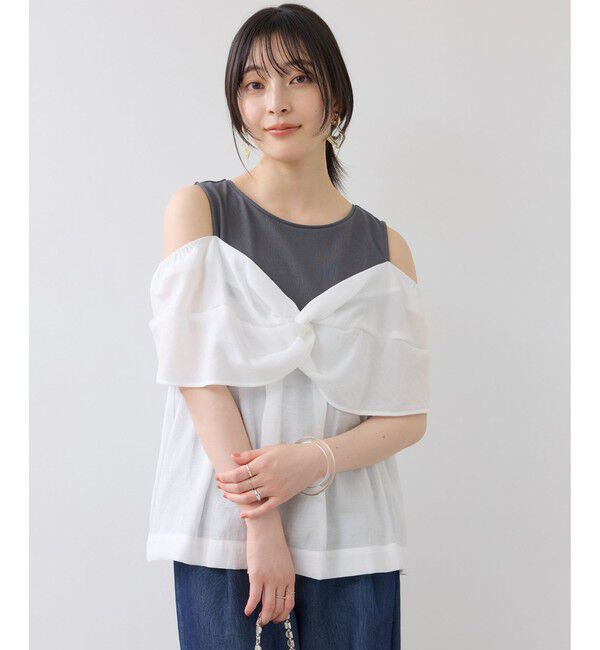 VIS「フロントリボンドッキングトップス/2WAY」|Tシャツ・カットソー|
