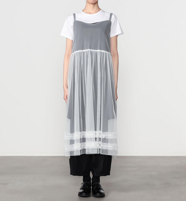  「eunoia | レイヤードメッシュワンピース WOMEN」|ワンピース|