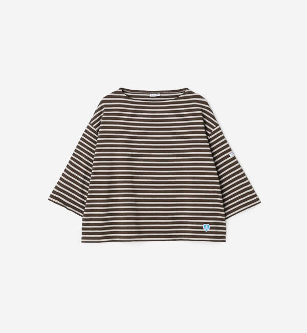ORCIVAL「ORCIVAL | コットン ボートネックボーダーTシャツ WOMEN」|Tシャツ・カットソー|BROWN系1