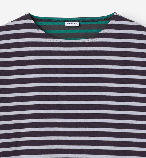 ORCIVAL「ORCIVAL | ハーレクイン コットンロード クルーネック フレンチバスクTシャツ MEN」|Tシャツ・カットソー|