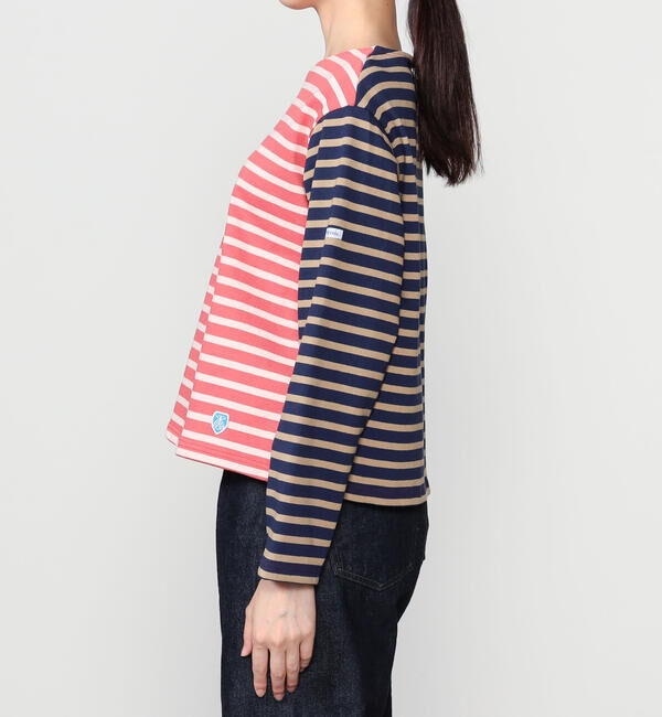 ORCIVAL「ORCIVAL | ハーレクイン コットンロード フレンチバスクTシャツ WOMEN」|Tシャツ・カットソー|