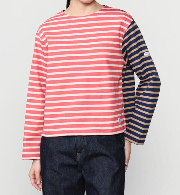 ORCIVAL「ORCIVAL | ハーレクイン コットンロード フレンチバスクTシャツ WOMEN」|Tシャツ・カットソー|