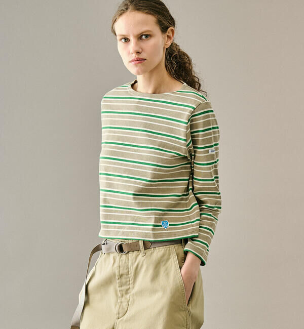 ORCIVAL「ORCIVAL | コットンロード クルーネック長袖カットソー MULTI WOMEN」|Tシャツ・カットソー|GREY系1