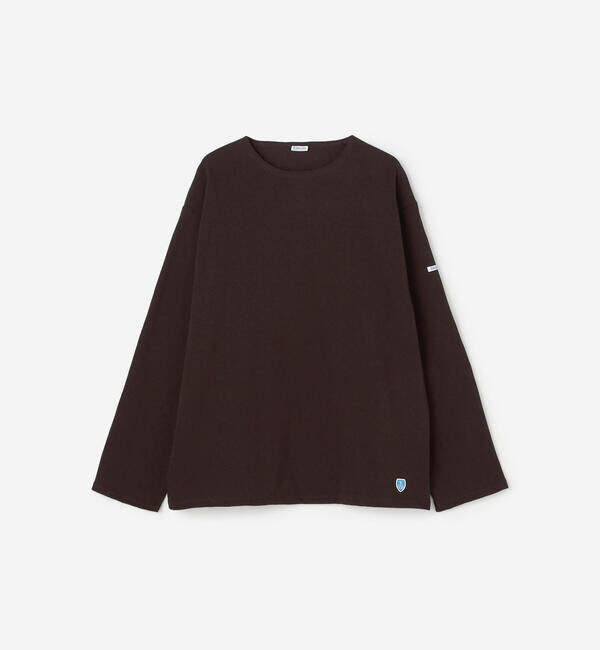 ORCIVAL「ORCIVAL | コットンロード クルーネック ワイドフレンチバスクTシャツ MEN」|Tシャツ・カットソー|DKBROWN