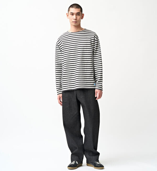 ORCIVAL「ORCIVAL | コットンロード クルーネック ワイドフレンチバスクTシャツ MEN」|Tシャツ・カットソー|