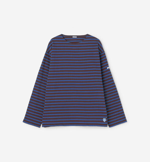 ORCIVAL「ORCIVAL | コットンロード クルーネック ワイドフレンチバスクTシャツ MEN」|Tシャツ・カットソー|BROWN系1