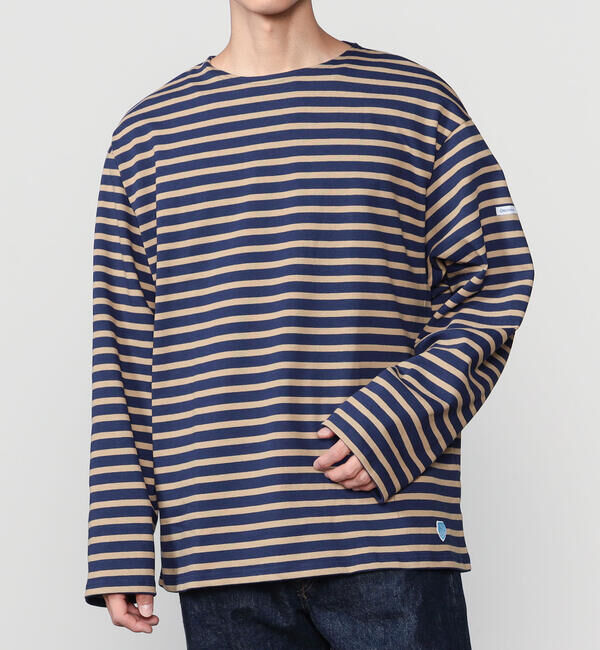ORCIVAL「ORCIVAL | コットンロード クルーネック ワイドフレンチバスクTシャツ MEN」|Tシャツ・カットソー|