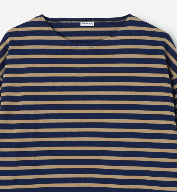 ORCIVAL「ORCIVAL | コットンロード クルーネック ワイドフレンチバスクTシャツ MEN」|Tシャツ・カットソー|