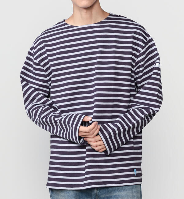 ORCIVAL「ORCIVAL | コットンロード クルーネック ワイドフレンチバスクTシャツ MEN」|Tシャツ・カットソー|
