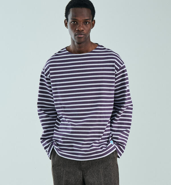 ORCIVAL「ORCIVAL | コットンロード クルーネック ワイドフレンチバスクTシャツ MEN」|Tシャツ・カットソー|