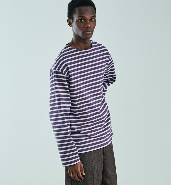 ORCIVAL「ORCIVAL | コットンロード クルーネック ワイドフレンチバスクTシャツ MEN」|Tシャツ・カットソー|