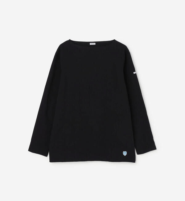 ORCIVAL「ORCIVAL | コットンロード ボートネック フレンチバスクTシャツ MEN」|Tシャツ・カットソー|BLACK