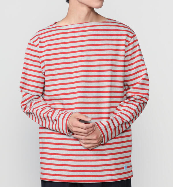 ORCIVAL「ORCIVAL | コットンロード ボートネック フレンチバスクTシャツ MEN」|Tシャツ・カットソー|GREY系2