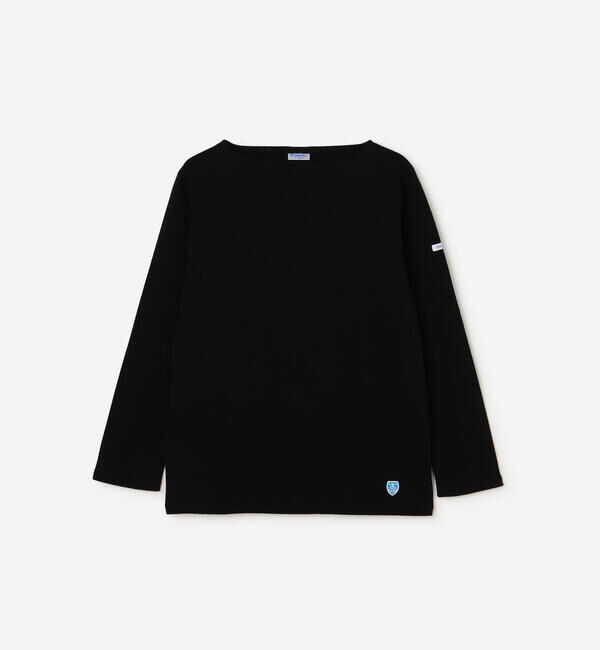 ORCIVAL「ORCIVAL | コットンロード ボートネック フレンチバスクTシャツ WOMEN」|Tシャツ・カットソー|BLACK