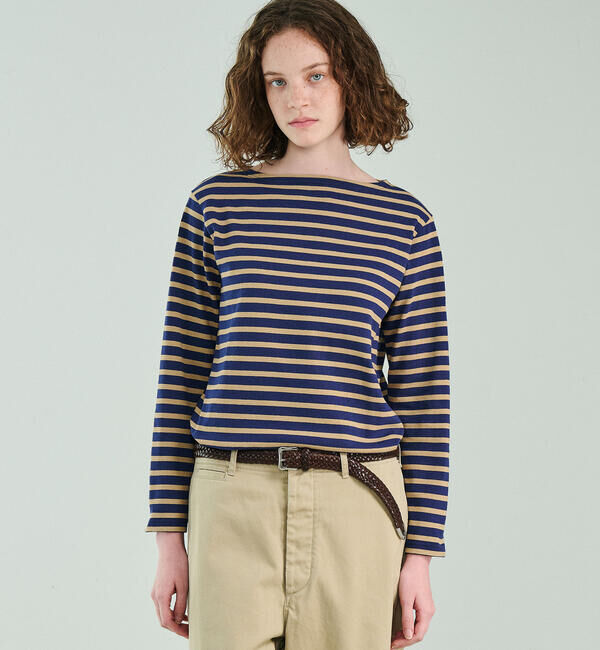 ORCIVAL「ORCIVAL | コットンロード ボートネック フレンチバスクTシャツ WOMEN」|Tシャツ・カットソー|NAVY系1