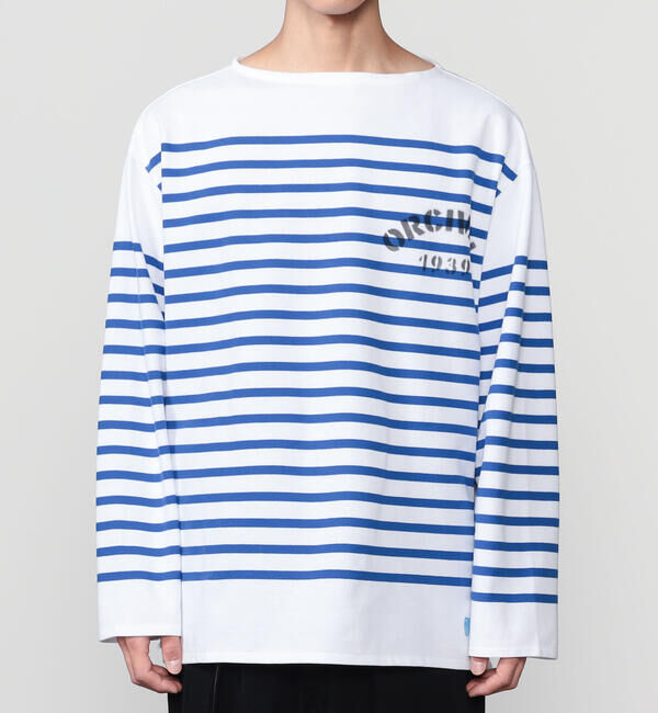 ORCIVAL「ORCIVAL | ラッセル ボートネック プリントワイドバスクTシャツ MEN」|Tシャツ・カットソー|