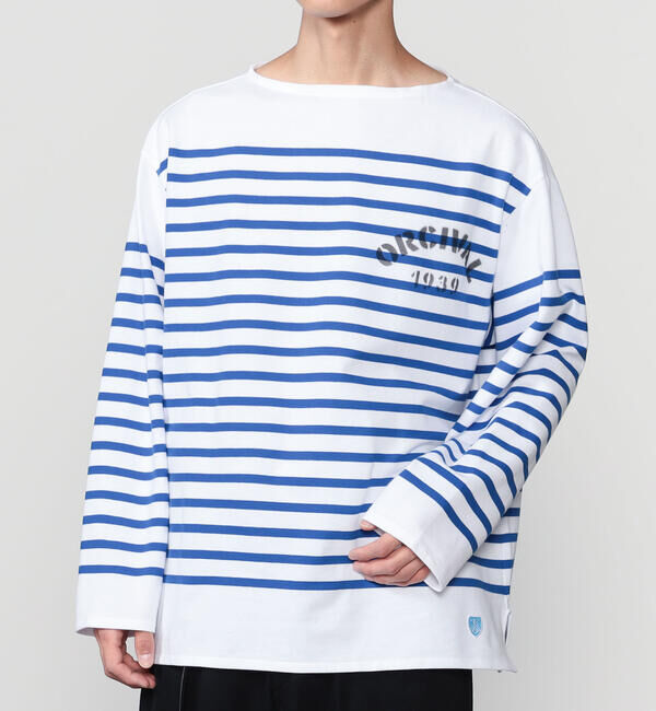 ORCIVAL「ORCIVAL | ラッセル ボートネック プリントワイドバスクTシャツ MEN」|Tシャツ・カットソー|