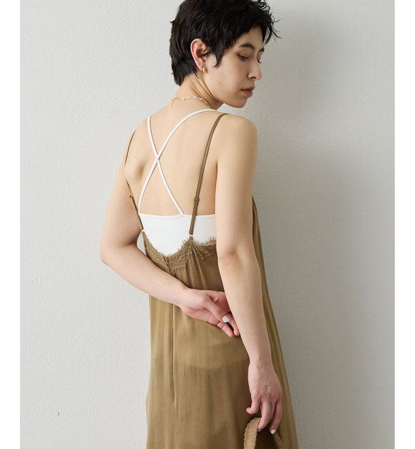 THE PAUSE「【THE PAUSE】バッククロスキャミ」|キャミソール|