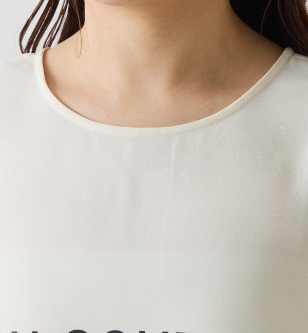  「【さらっとした着心地／前後２WAY 】ジョーゼットフレンチロゴTシャツ」|Tシャツ・カットソー|