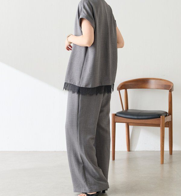  「レースドッキングシャツセットアップ」|ワンピース|