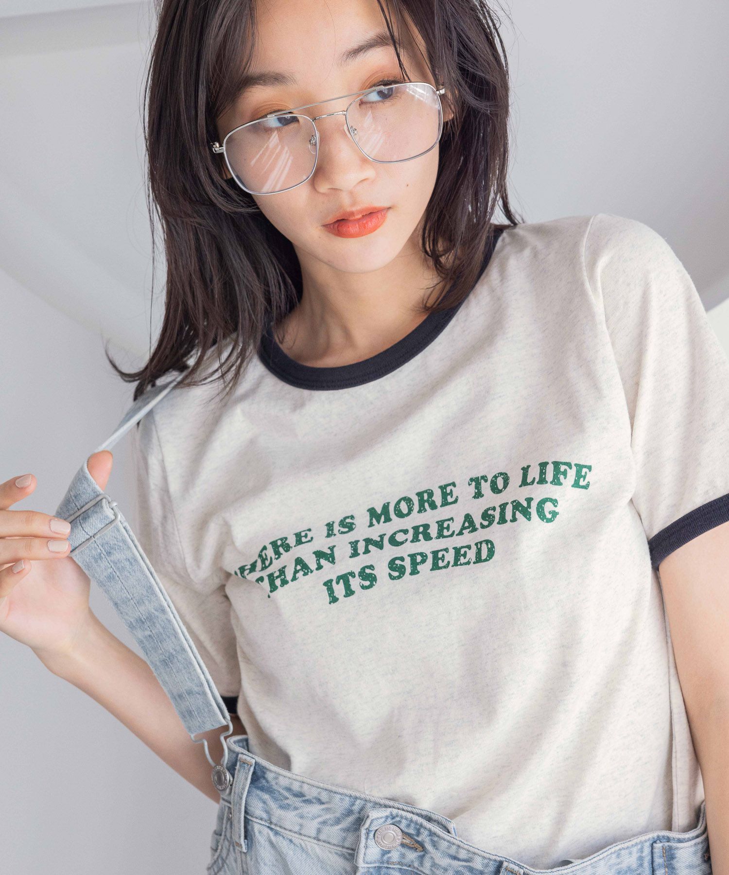 LOWRYS FARM「リンガーロゴＴＥＥ」|Tシャツ・カットソー|