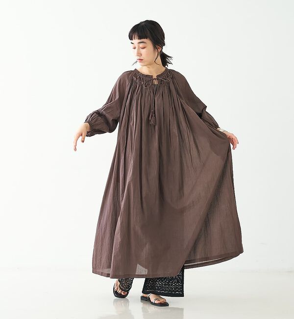 collex「インド綿2WAYギャザーコットンワンピース」|ワンピース|